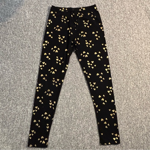 Cat & Jack Girls Leggings Bundle 3 Pair Size 10/12 M Bunny Print & Hearts - Picture 3 of 4